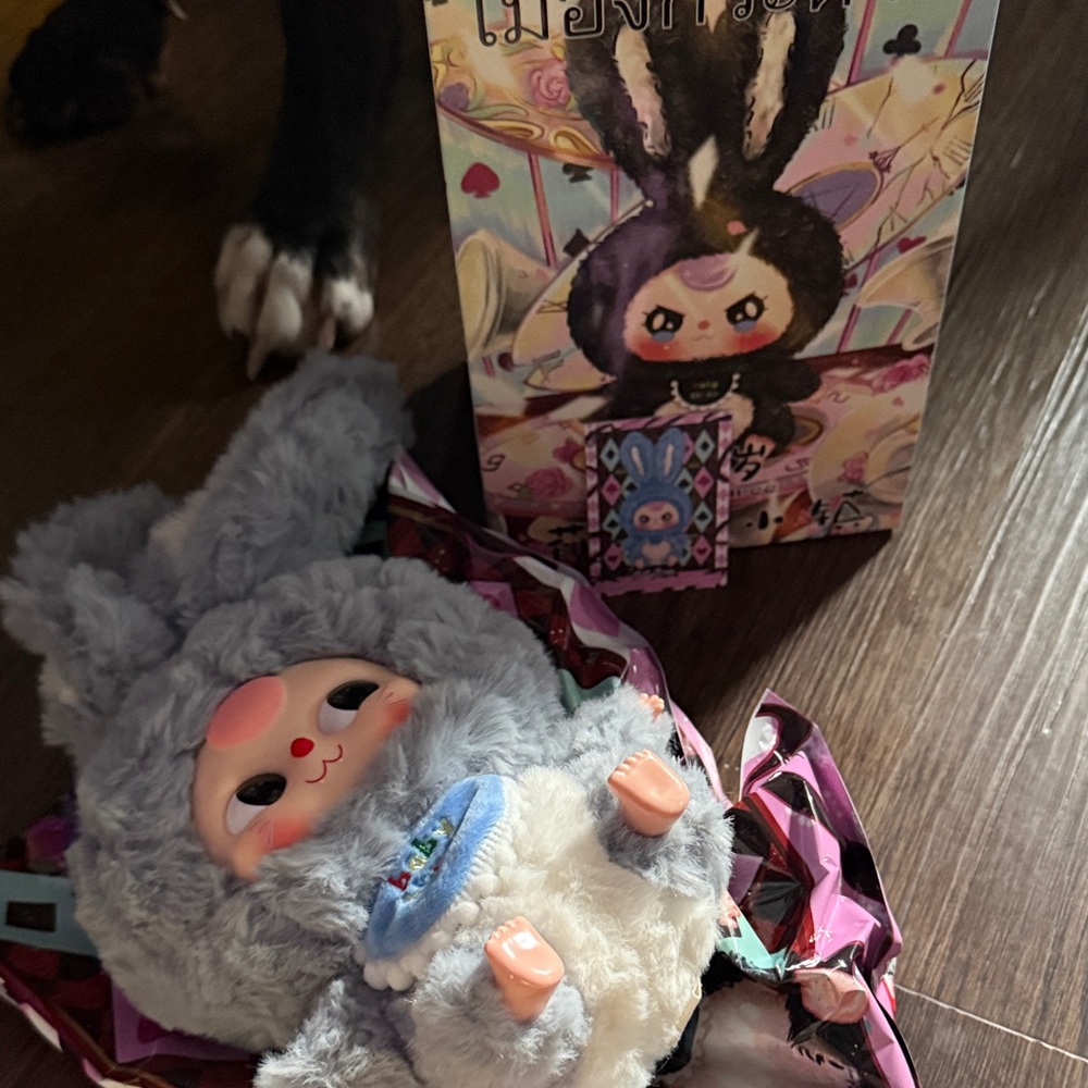 Authentic Opened Baby Three Bunny (blue)